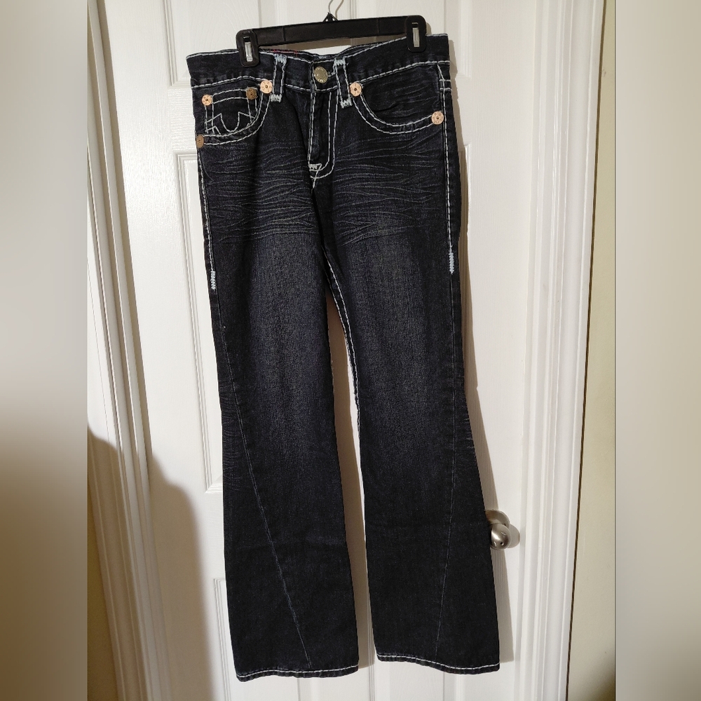 True Religion Billy Super T Women jeans, Cordoba Boot Cut  Size 30/34 USA